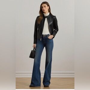 NWT Ralph Lauren Lambskin moto jacket $510